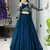 Rama Color Plain Foil Work Heavy Gorgette  Lehenga Fully Stitched Blouse & Koti- Full Stitched free Size