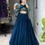 Rama Color Plain Foil Work Heavy Gorgette  Lehenga Fully Stitched Blouse & Koti- Full Stitched free Size