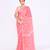 Women's salmon embellished cotton blend jamdani saree