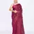 Women's pink embellished cotton blend jamdani saree