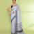 Women's pearl embellished cotton saree