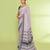 Women's alabaster embellished sequinned cotton saree