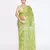 Women's moss green embellished cotton blend jamdani saree