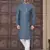 Grey colour pure cotton with embroidery and pintex work kurta pajama mens wear