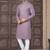 Pink colour pure cotton with embroidery and pintex work kurta pajama mens wear