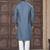 Grey colour pure cotton with embroidery and pintex work kurta pajama mens wear