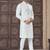 White colour pure cotton with embroidery and pintex work kurta pajama mens wear