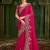 red shining silk blend georgette saree with georgette work blouse 