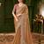 gold satin chiffon silk blend saree with tussar silk blend blouse 