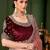 peach tissue georgette silk blend saree with velvet silk blend blouse 
