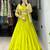Parrot Color Plain Foil Work Heavy Gorgette  Lehenga Fully Stitched Blouse & Koti