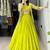 Parrot Color Plain Foil Work Heavy Gorgette  Lehenga Fully Stitched Blouse & Koti