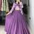 Lavender Color Plain Foil Work Heavy Gorgette  Lehenga Fully Stitched Blouse & Koti