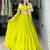 Parrot Color Plain Foil Work Heavy Gorgette  Lehenga Fully Stitched Blouse & Koti