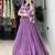 Lavender Color Plain Foil Work Heavy Gorgette  Lehenga Fully Stitched Blouse & Koti