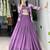 Lavender Color Plain Foil Work Heavy Gorgette  Lehenga Fully Stitched Blouse & Koti