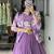 Lavender Color Plain Foil Work Heavy Gorgette  Lehenga Fully Stitched Blouse & Koti