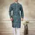 Teal colour cotton with embroidery work kurta pajama menswear collection