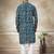 Teal colour cotton with embroidery work kurta pajama menswear collection