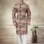 Brown colour cotton with embroidery work kurta pajama menswear collection