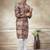 Brown colour cotton with embroidery work kurta pajama menswear collection