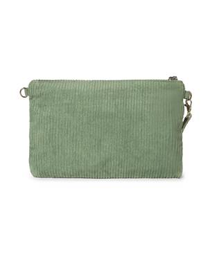 glid sage green & pastel multi corduroy floral sequined sling bag 6