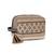 tribal beige & navy cotton canvas tribal jacquard travel pouch