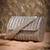 crystal cascade silver chevron beaded faux silk clutch
