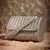 crystal cascade silver chevron beaded faux silk clutch