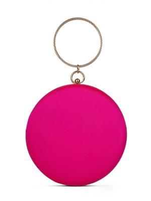 glided gleam magenta, pearl & multi peacock embroidered faux silk clutch 6