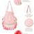 dewdrop fringe coral pink & ivory embellished velvet potli