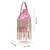 dewdrop fringe baby pink & ivory velvet beaded potli