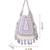 dewdrop fringe light lavender & ivory embellished velvet potli