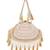 dewdrop fringe champagne gold & ivory embellished velvet clutch