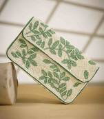beaded botanica cotton botanical beaded canvas clutch