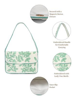beaded botanica cotton botanical beaded canvas clutch 4