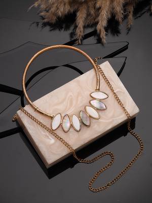 marble muse pearl cream resin marble textured clutch 1