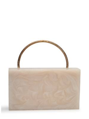 marble muse pearl cream resin marble textured clutch 6