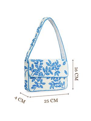 beaded botanica cotton botanical beaded canvas clutch 5