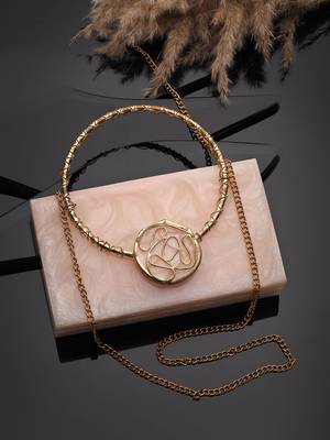 marble muse pearl cream & metallic gold resin marble textured clutch 1