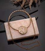 marble muse pearl cream & metallic gold resin marble textured clutch