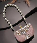 marble muse rose pink, embellished clutch