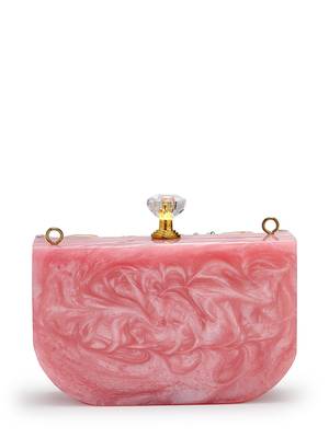 marble muse rose pink, embellished clutch 6