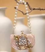 marble muse beige, ivory & gold resin embellished clutch