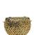metal mirage metallic gold & multi mosaic clutch
