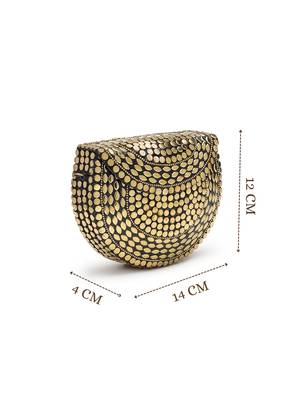 metal mirage metallic gold mosaic clutch 5