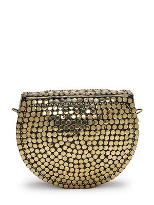 metal mirage metallic gold mosaic clutch 6