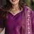 Purple zarna silk printed kurti with dupatta