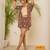 Women cotton border printed shrug with shorts 2pc set