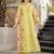 Lemon chanderi butti printed kurta pant set